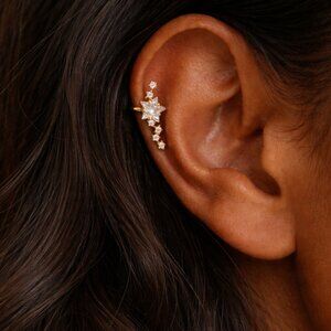 "Bel Air" Sparkle Gold Ear Cuff